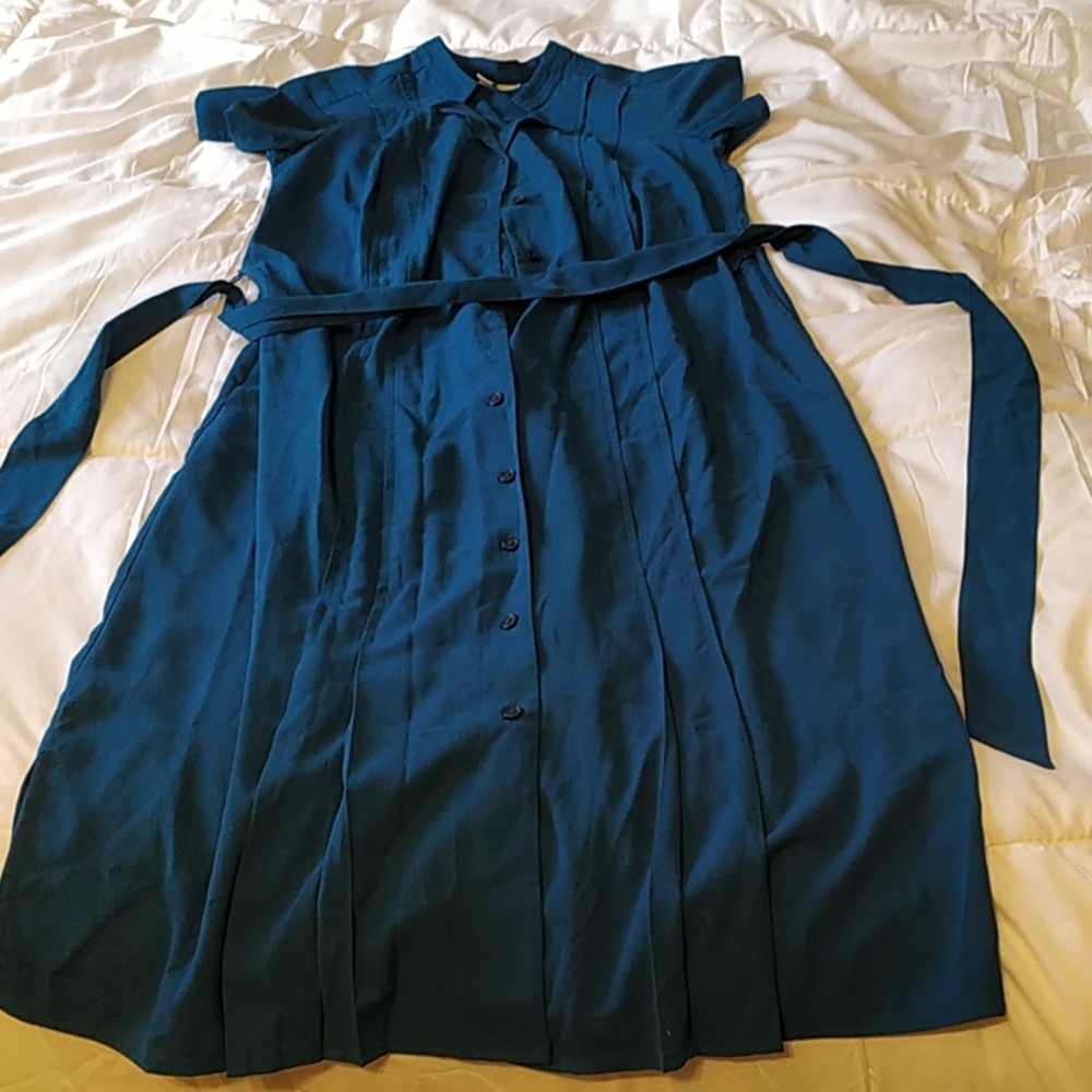 Midi Teal Dress - Size S